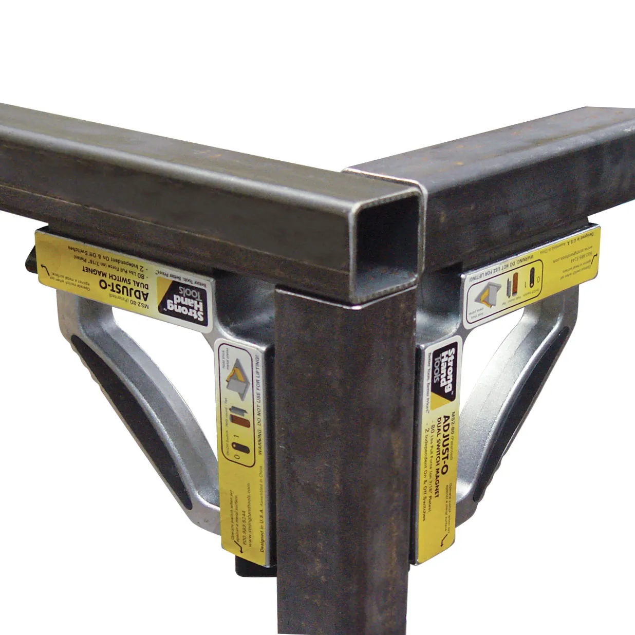 Magnetický úhelník Adjust-O™ 90° se dvěma vypínači, tažná síla 55 kg, AEK
